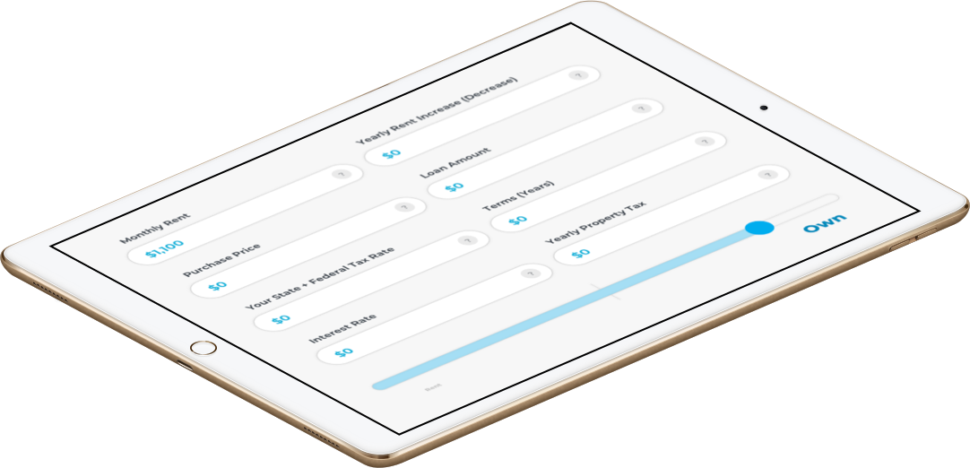 Sun Central Credit Union mortgage calculator on an iPad
